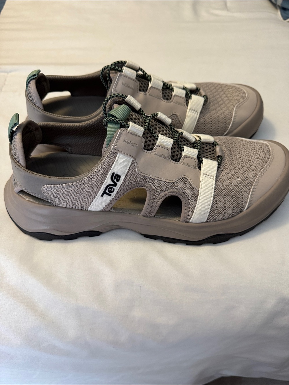 Teva New in Box! Women’s Taupe/White Hybrid Outdoor Sandal-Sneakers
